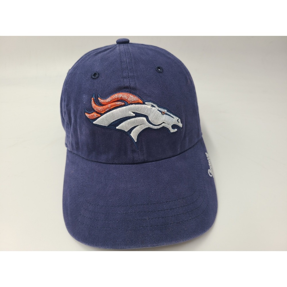 Women Denver Broncos Glitter Sparkles Logo 47 Brand Strapback Adjustable Hat Cap